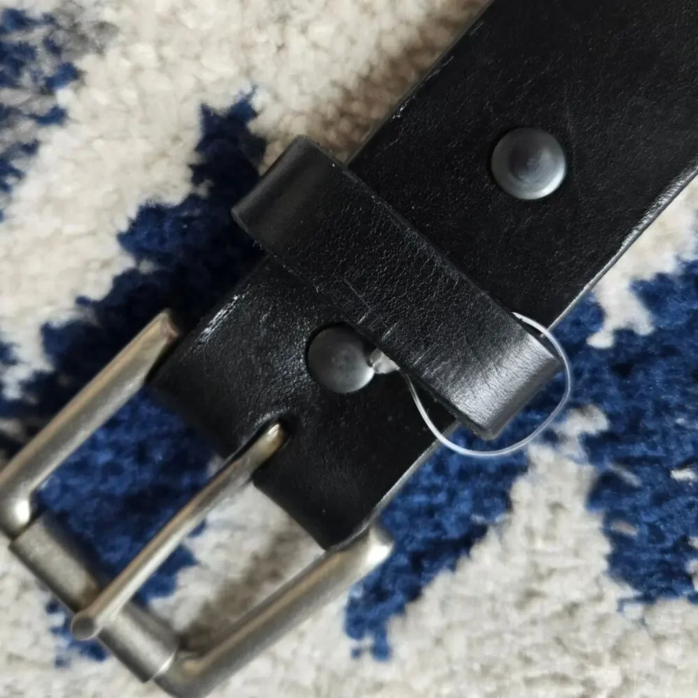 Texian Leathers Black Genuine Leather Belt Size 36 Made in USA